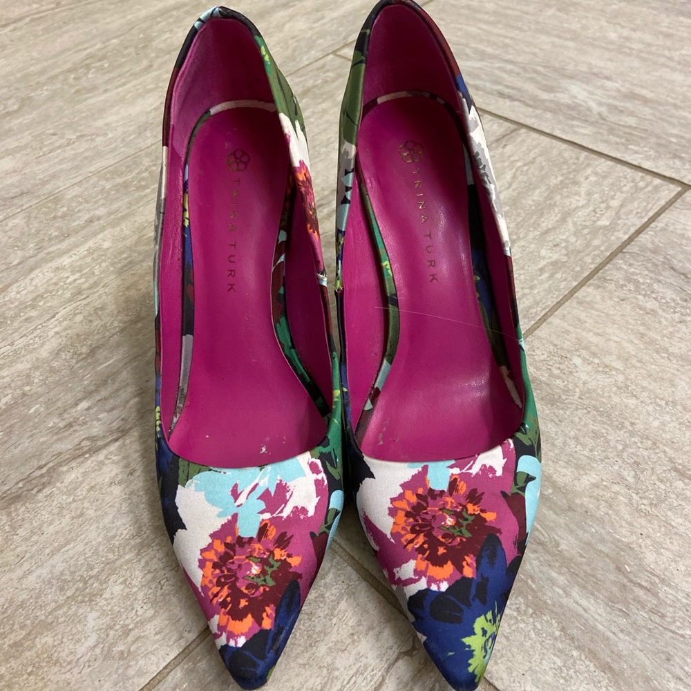 Trina Turk floral pumps